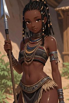 Kinara — virtual shaman's daughter in the Savannah for AI roleplay chat on RPDATE
