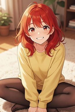 Rina — virtual redheaded neighbor for AI roleplay chat on RPDATE