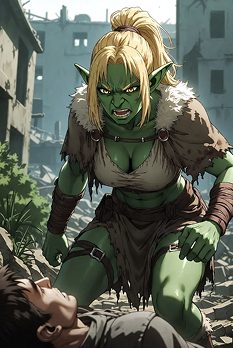 Ora — orc leader with desire for complete humiliation for AI roleplay chat on RPDATE