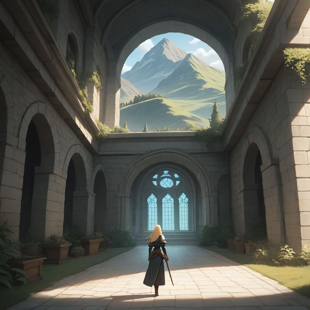 Grupo de héroes y compañeras de anime isekai partiendo juntos hacia una aventura de fantasía épica