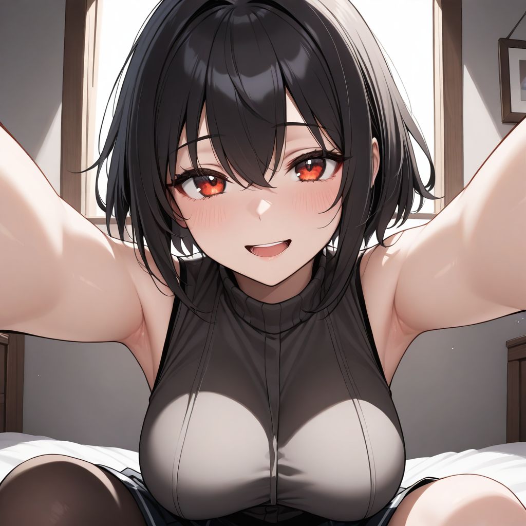 Protagonista de anime generada por IA en una escena de novela visual con rutas infinitas