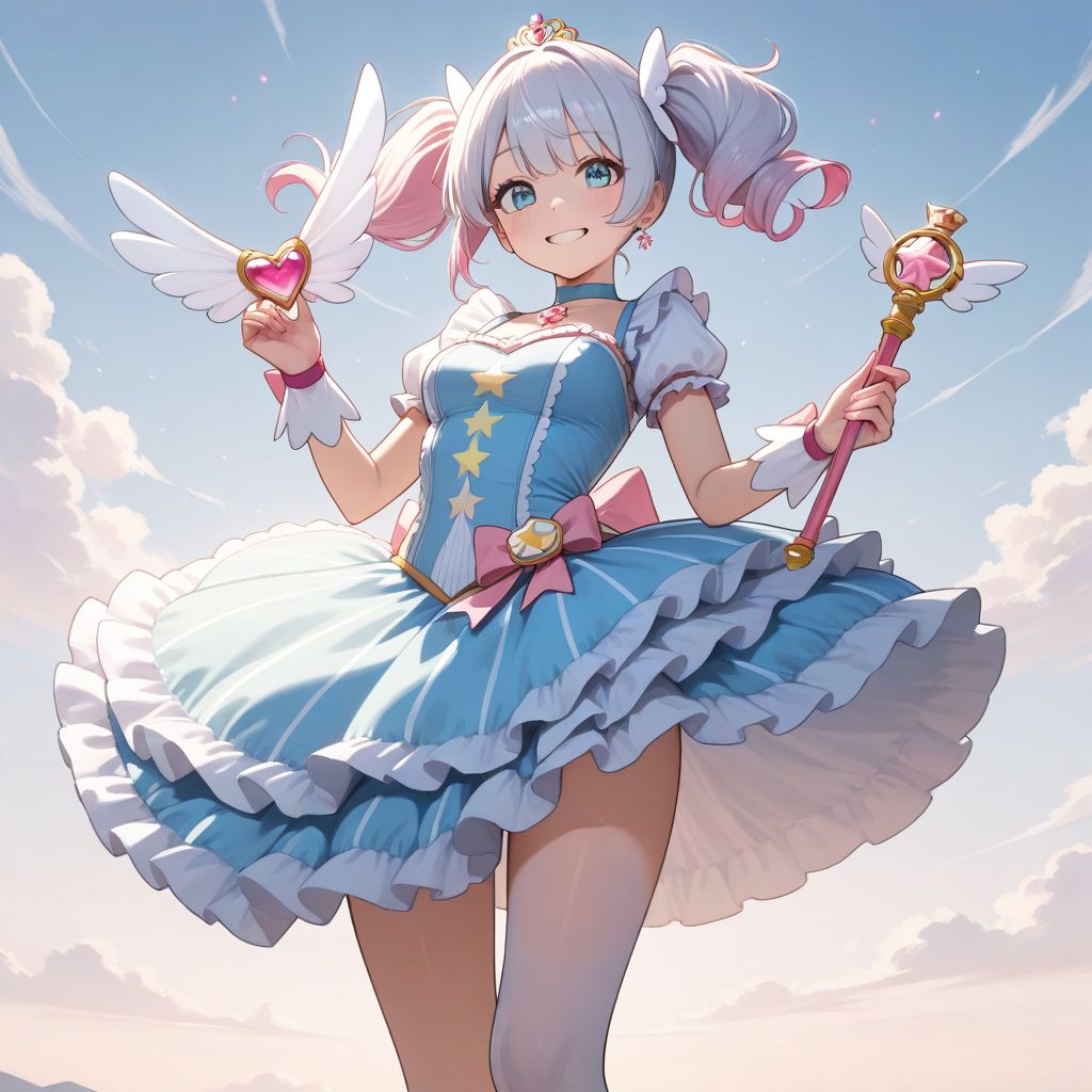 A magical girl in a moody, shadowed scene contrasting the genre's darker tone