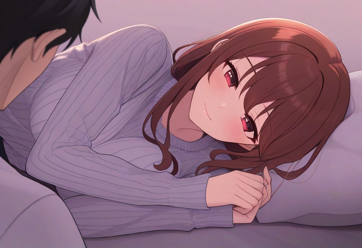 Dziewczyna i chłopak AI w stylu anime — dwie wirtualne persony rozmawiające ciepło