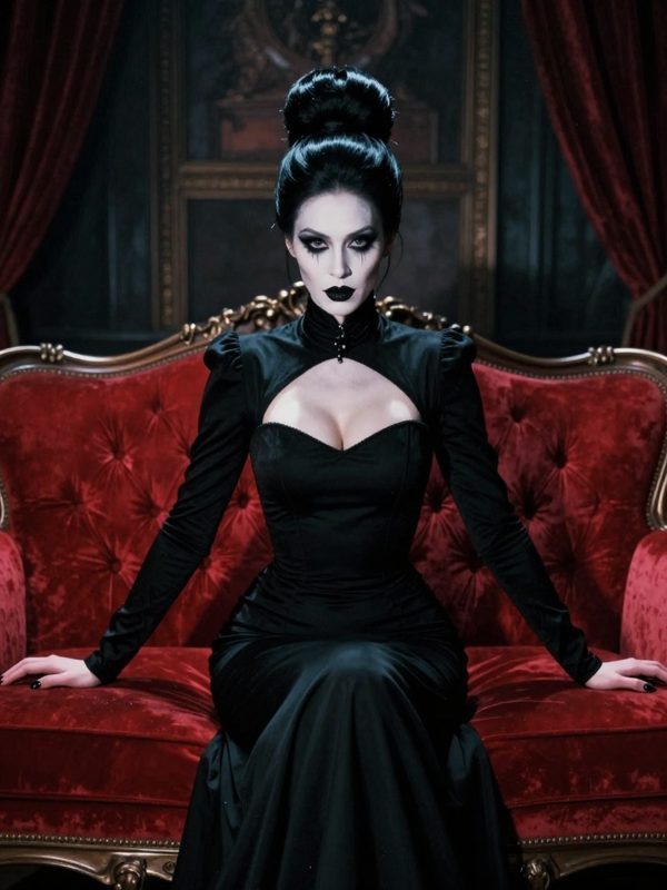 Elvira — Elvira, Mistress of the Dark AI chat portrait 18+