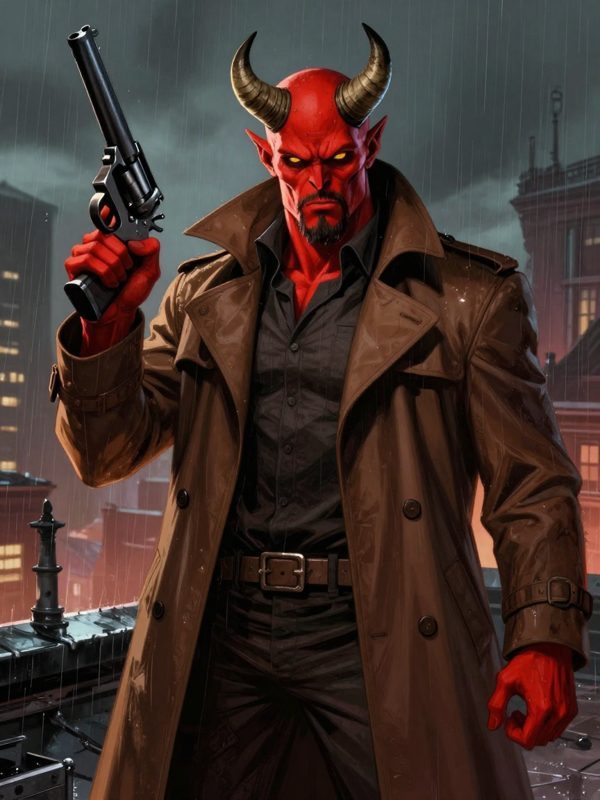 Hellboy — Hellboy, portret do czatu AI 18+